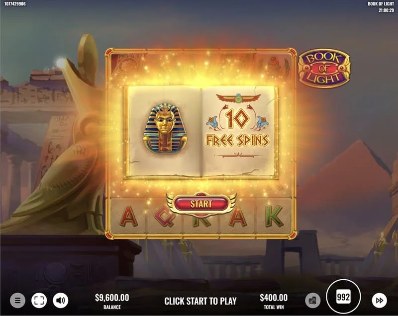 Book of Lights - เปิดใช้งาน Free Spins และสัญลักษณ์ขยาย